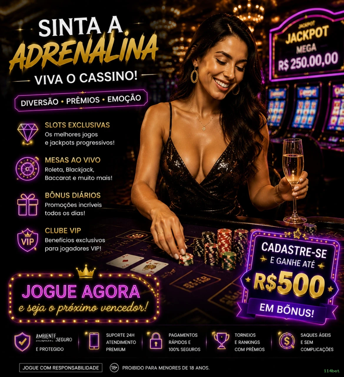 Siga a 114bet no Facebook